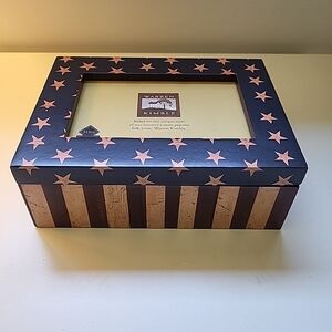 Warren Kimble Photo Keepsake Patriotic Star and Stripe Box